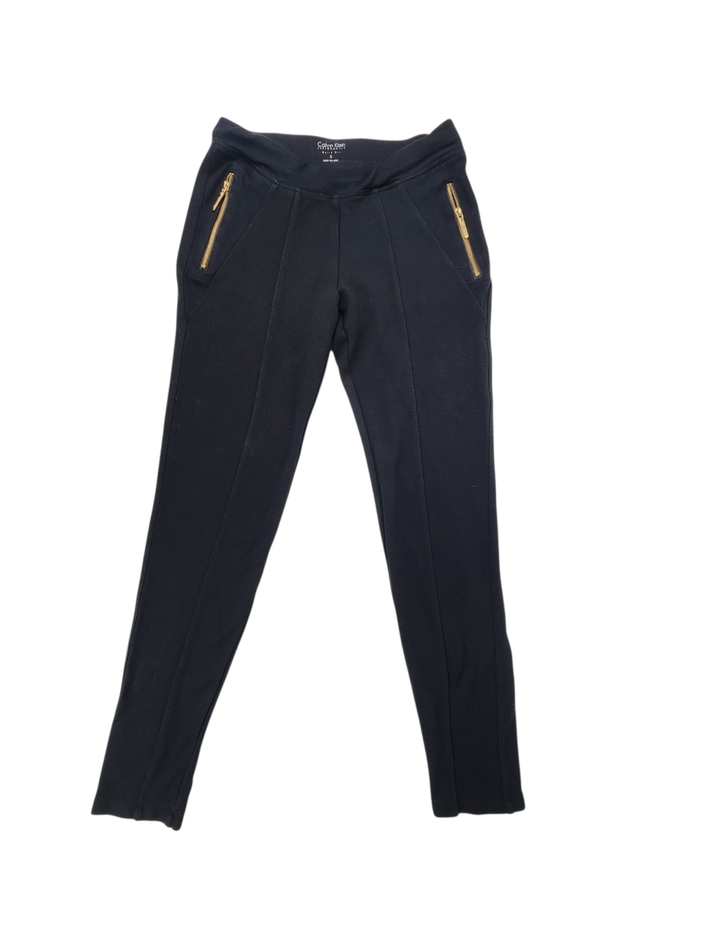 Calvin Klein Performance Black Pull-On Pants Small Stretch Slim Fit Leggings